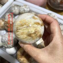 1件珊瑚碧玉凸面心形/掌心石/球體，拋光礦物標本，獨特紋理，心形裝飾，適合情人節、櫻花季、母親節和感恩節假期禮物 - 彩色 - 查看 7