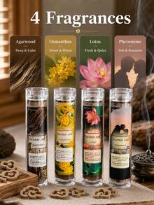 Tabletas de incienso, tabletas de incienso redondas pequeñas naturales, polvo puro de agarwood sin pegamento a alta presión, frasco de incienso de nube auspiciosa, aromaterapia de interior, ambientador de aire de interior, purificador de aire, fragancia duradera, aromaterapia, yoga, meditación, sala de té, etc. - Pastillas de incienso - Ver 1