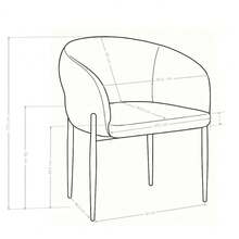 Fabric Dining Chair, Curved Back High-Density Fabric Dining Chair, Powder-Coated Metal Legs, Suitable For Dining Room/Kitchen/Coffee Corner, 4 Colors Available - Dark Green - View 8