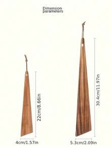 1/2pcs Non-Stick Pan Scratch-Resistant Triangular Cooking Spatula, Portable Hanging Solid Wood Frying Spatula, Multi-Functional For Stir-Frying And Mixing - Camel - View 5
