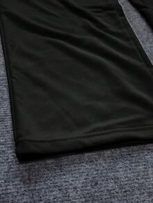 Celana Jogging Hitam Longgar Ukuran Besar untuk Pria, Desain Tali Serut, Nyaman & Serbaguna - Hitam - View 5