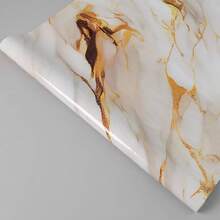 1 Roll Gold Marble Contact Paper, Marble Pattern Wallpaper, Kitchen Countertop Self-Adhesive Peel And Stick Wallpaper Cabinets Furniture, Kitchen Waterproof Contact Paper Decorative Wallpaper, PVC Oil-Proof Sticker, Home Decor, Kitchen Decor - Golden Marble - View 13