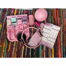 Pilates Kit For Home Workouts, Pilates Equipment Ring And Ball Set, Pilates Essentials Kit For Women, Home Pilates Workout Kit, Pilates Starter Kit For Women At Gym Studio Travel - Pink - View 8