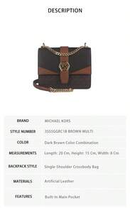 Michael Kors Greenwich Printed Signature Logo Women's Crossbody Bag 35S5GGRC1B BROWN MULTI - 深棕色拼色35S5GGRC1B BROWN MULTI - 查看 9