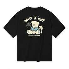 1 Piece Bold X Mark T-Shirt Grunge Punk Rock Rebellious Statement Aesthetic Minimal 180g 100% Cotton - 黑色 4 - 查看 1