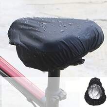 Black Elastic Bicycle Seat Cover - Polyester Saddle Protector, Suitable For Road And Mountain Bikes, Universal Adult Cycling Accessory, Seat Cushion Protector, Streamlined Saddle Design, Flexible Protection - Multicolor - View 2