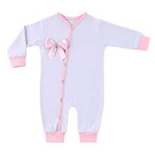 Baby Love Macacão Bebê Menina Manga Longa Malha 100% Algodão Com Laço Delicado Confortável Antialérgico - Branco - Visão 6