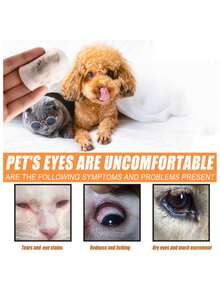 YEGBONG Pet Eye Cleaning Wipes - Made Of Durable Polyester Material, Suitable For Cleaning Cat And Dog Eyes, Removing Tear Stains, Suitable For All Breeds, Easy To Use, Perfect Gift For Pets. (New Model Will Be Sent First. Upgraded Version) - Multicolor - View 2