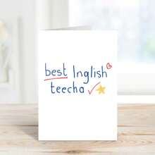 6pcs/1pc Funny Teacher Appreciation Cards Bulk, Cute Sarcastic Thank You Greeting Cards Pack With Envelopes, Minimalist End Of School Year Graduate Gift For Men Women Teachers, Mr Mrs Jones Personalized End Of School Year Teacher Gifts Card, Funny Handlettering Thank You Cards For Best English Teacher, Cute Gag Greeting Cards From Students Kids - View 17