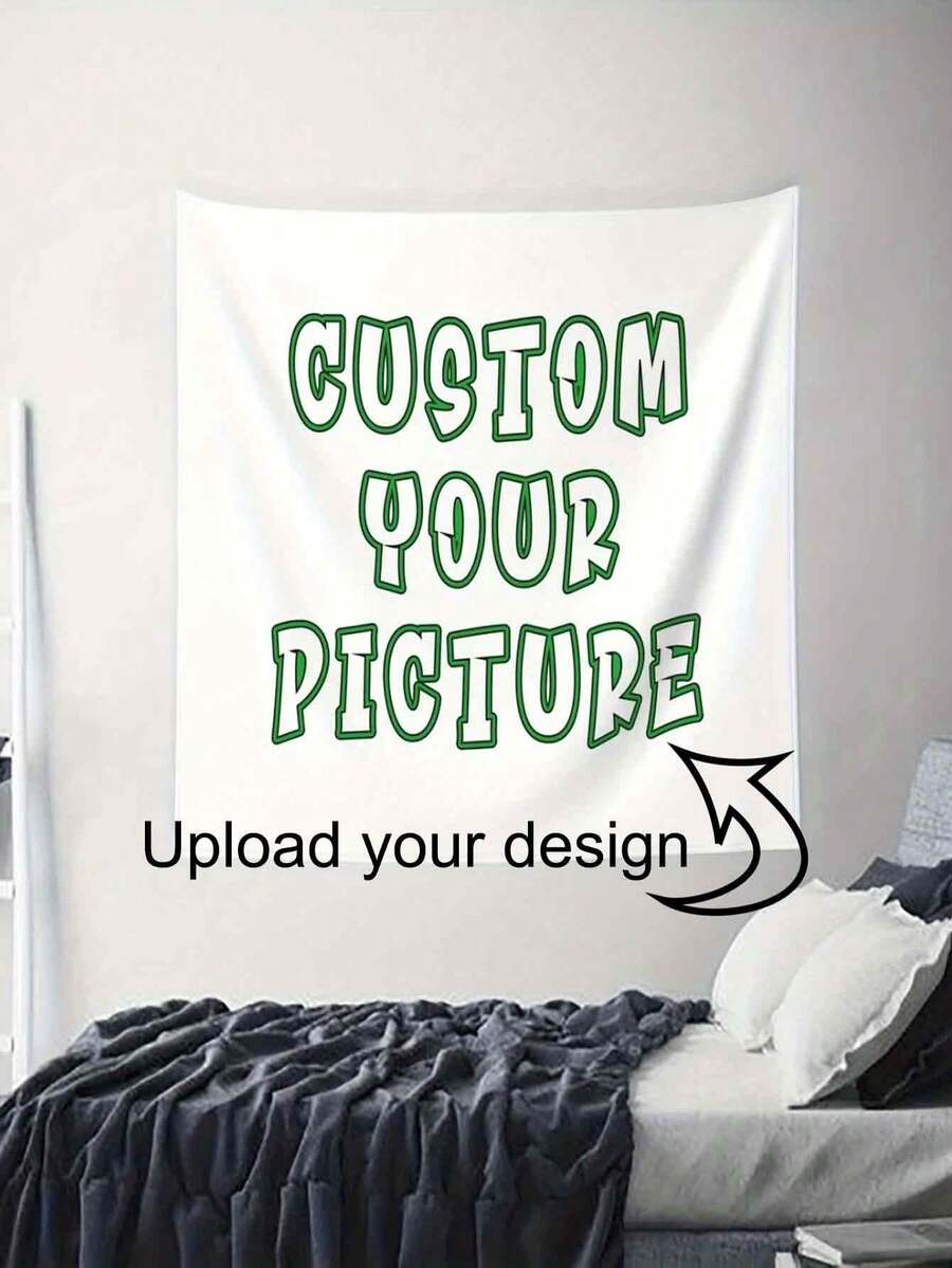 Custom Photo Tapestry, Personalized Picture/Text Printed Wall Hanging, Soft Peach Skin Fabric Backdrop, Customized Tapestry For Bedroom Living Room Dorm Decor, Custom Gift For Family Friends - Multicolor - View 1