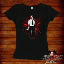Falling Down T-Shirt: Jared Swart Cult Movie Inspired Pop Art Tee - Black - View 1