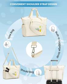 SOMAGO Pickleball Bag Gym Bag With Shoe Compartment Pickleball Tote Bags For Women Men Duffle Bag With Paddle Compartment Travel Sports Weekender Bag - Beige - View 2