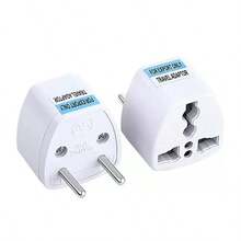 1pc Power Plug Adapter Converter With Third Pin Grounded, Compatible With Europe, Uk, Asia, Australia, China, Japan To Usa, For Traveling Latin America, Ac Socket Adapter (white) - White - View 10