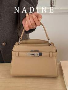 Women's Mini Fashion Versatile Colorblock Casual Handbag - Khaki - View 8