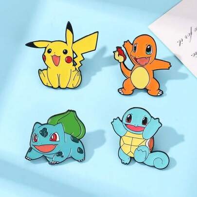 pokemon 1 個可愛寶可夢胸針別針，適用於背包和包包，送給朋友的酷裝飾禮物