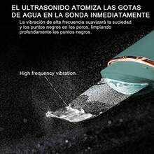 Limpiador Facial Ultrasónico, Sebami Exfoliación facial ultrasónica Skin Scrubber USB Recargable, Depurador facial de Poros para Eliminación de Espinillas y Rostro Verde - verde - Ver 2