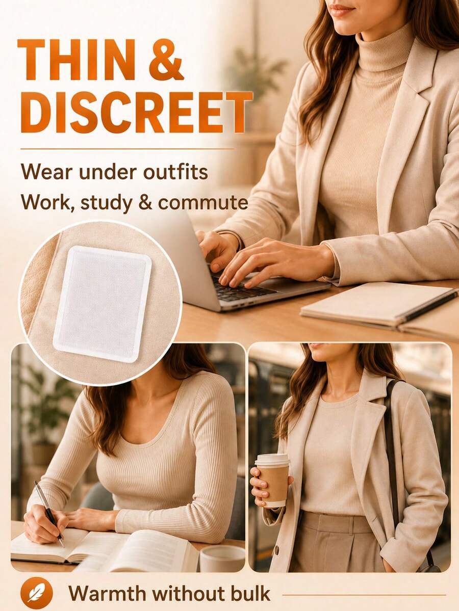 7/14/25pcs Self-Heating Warm Patches, Fast Heating, Long-Lasting Warmth, Suitable For Outdoor And Daily Use, Iron Powder Material, No Battery Required