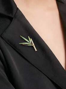 1pc Vintage Exquisite Bamboo Brooch, Simple Fashion Clothing Accessory, Versatile Clothing Pin - Multicolor - View 13