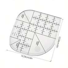 Regla de corte de ángulo curvo para patchwork | Regla de acrílico para costura y patchwork | Suministros de costura DIY, plantilla de costura, herramientas de patchwork | Regla de corte de ángulo curvo - A - Ver 7