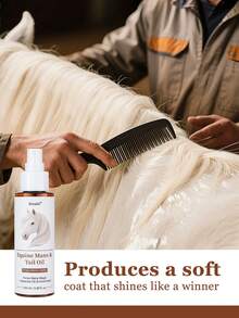 Oivolii Horse Mane And Tail Care Oil - Deeply Moisturizes, Detangles, And Enhances Shine. A Blend Of 5 Botanical Oils, With A Refreshing Melon Scent. A Professional Grooming Tool For Show Horses. Leave-In, No-Rinse Formula. - 3.38 Fl Oz - View 10