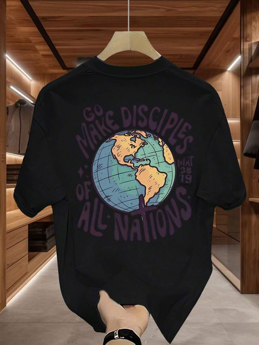 Mission T-Shirt, Promoting Peace And World Unity, Transmitting Positive Energy - Black - View 1