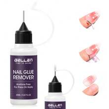 20ml Nail Glue Remover Acetone Free Mild Multifunctional Nail Tips Remover Quick and Easy Action Gel Remover. - Kit de pegamento y removedor - Ver 2