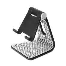 Luxury Rhinestone Car Phone Holder, Sparkling Crystal Decor, Unique Design Matches Various Car Interiors. Stable Base Support, Phone Stays Secure, Practical For Navigation And Watching Videos, Combines Decoration And Function, Enhances Car Interior Style. - Black Diamond Phone Stand - View 9