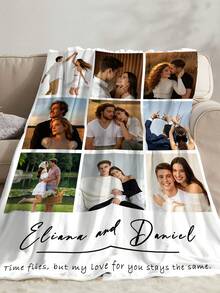 1pc Customized Photo Blanket, Customized Flannel Blanket, Can Print Photos And Text, Bedding Blanket, Customized Bed Blanket, Customized Image Blanket, Personalized Family Photo Blanket, Customized Image Blanket, Personalized Family Photo Blanket, Personalized Throw Blanket, Blanket For Best Friend, Comfortable Blanket, Family Gift, Wedding Gift, Christmas Gift, Birthday Gift, Gift For Friend, Gift For Her, Gift For Pet - Style 8 - View 6