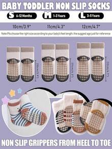 10 Đôi/5 Đôi/1 Đôi Tất Bé Trai Bé Gái Chống Trượt Có Chấm Chống Trượt Cho Trẻ Sơ Sinh Và Trẻ Chập Chững - Nhiều màu - Xem 7