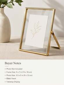 Metal Floating Glass Photo Frame, Transparent Glass Tabletop Picture Display Frame, Suitable For Wedding, Anniversary And Home Decor Gifts - A - View 10