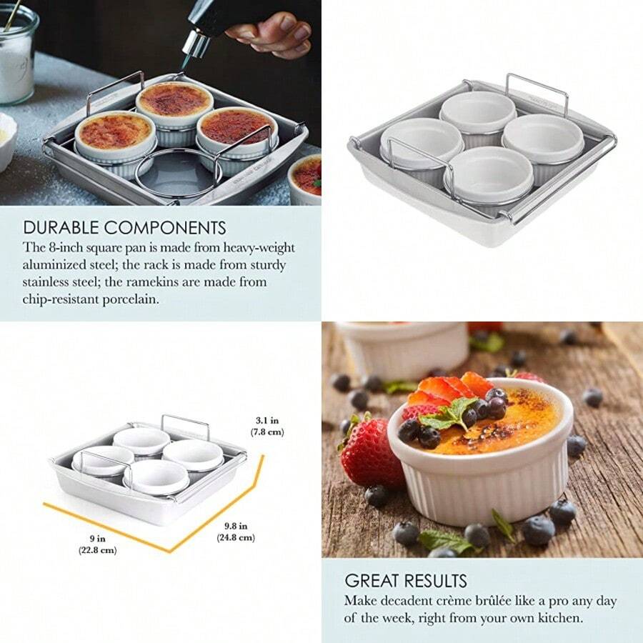 Chicago Metallic 77106 Creme Brulee Set juego de 6 - Gris - Ver 1