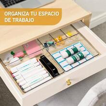 25 PCS Organizadores de Cajones, Cajas Organizadoras de Plstico en 4 Tamaos Diferentes, Organizador de Maquillaje, Organizadores de Acrilico para Cocina, Escritorio, Bao, Joyas - Transparente - Ver 6