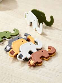 1pc Cute Elephant Foldable Phone Stand, Portable Mini Desktop Slouchy Stand, Dual-Use Keychain (Due To Shooting Angle And Magnification, The Actual Size Of The Object May Differ Slightly From The Photo) - Multicolor - View 5
