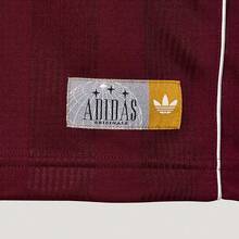 Adidas Originals Men's Short-Sleeve T-Shirt, Stylish, Comfortable, Retro Striped V-Neck Pullover Polo Shirt KY2193 - Burgundy - View 8