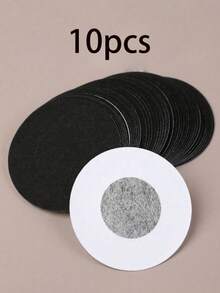120/10/2pcs Disposable Women's Invisible Nipple Covers, Seamless Breast Stickers, Suitable For Backless Outfits, Breathable Non-Woven Material, Nude And Black Available, Daily Essential - Black - View 8