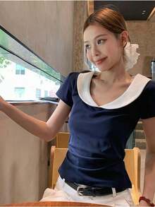 Women Tops - Navy Blue - View 1