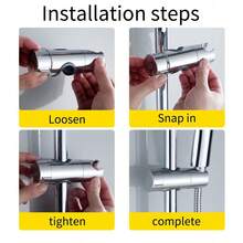 1pc Adjustable ABS Replacement Handheld Shower Head Slider Holder Bracket, Universal Shower Lift Rod Fixing Base - Mid-interval - View 7