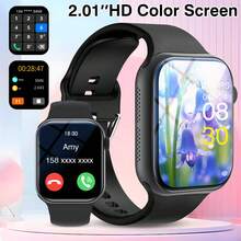 HOT 1 pieza Reloj electrónico inteligente con correa de silicona para adolescentes, pantalla táctil HD de 2.01 pulgadas, recordatorio de llamadas entrantes multifunción, compatible con sistemas Android e iOS, adecuado para regalos, escuela, deportes, reuniones y talla grande, múltiples opciones de correa - Multicolor - Ver 12