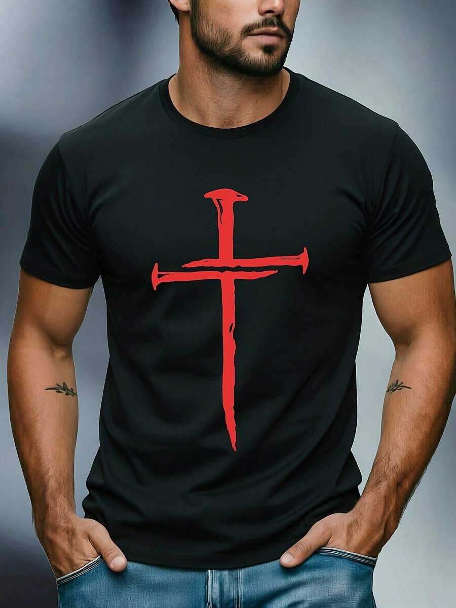 Men Outdoor Tees & Tanks - 黑色 - 查看 1