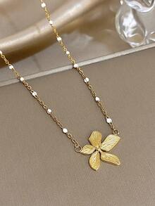 1 Peça Colar Dourado com Pingente de Estrela e Lua em Turquesa Banhado a Ouro 18k em Aço Inoxidável, Joia em Aço Inoxidável, Colar e Pingente, Colar Feminino, Colar em Aço Inoxidável, Joia Banhada a Ouro, Adequado para Uso Diário, Encontros, Festas, Temporada de Férias, Joia de Verão, Joia de Praia, Acessórios de Praia Femininos, Joia Boêmia, Presente de Aniversário, Presente para Namorada - Multicolorido - Visão 11