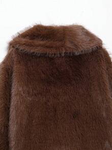 Mellowy Autumn/Winter New Faux Fox Fur Faux Fur Effect Fashionable Short Coat Jacket For Young Women Brown - Brown - View 11