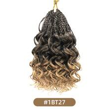 8-12inch Short Curly Crochet Hair For Women, Pre Twisted Pre Looped Synthetic Braiding Hair Extensions - Multicolor - View 39