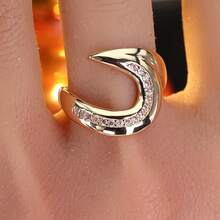 1pc Personalized Rotating Arrow Design Cubic Zirconia Inlaid Women's Ring Casual Gift - Multicolor - View 6