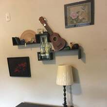 1pc Living Room Wall-Mounted Decorative Shelf, Bedroom Headboard Creative Personalized Grid Storage Rack, Autumn Home Decor Room Decoration - Multicolor - View 6