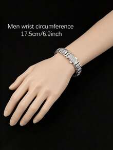 9mm Hip Hop Zirconia Snake Bone Chain, Men's Casual Accessory, Versatile, Elegant, Perfect Gift Choice, Valentine's Day Gift - Gold - View 3
