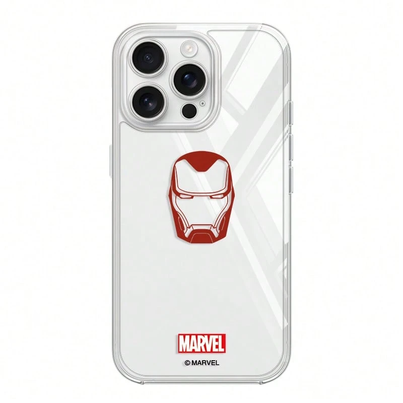 Miniso Marvel 鋼鐵人 美國隊長 蜘蛛人 黑豹手機殼 防護保護套 相容 iPhone 18 Pro Max/18 Pro/17/17 Pro/Air/16 Pro Max/15 Plus/14/13/IP17/15 Pro/12 Pro/11/16 Plus 透明防摔軟殼 適用於 Apple - 無色 - 查看 1