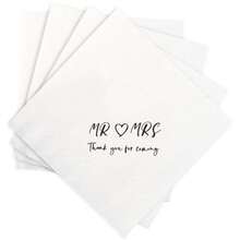 100pcs/Bag Bride To Be Wedding Decoration Wedding Banquet Tabletop Decor Disposable Napkins Mr/Mrs Bridal Shower Thank You Party Napkins Bachelorette Party - View 6