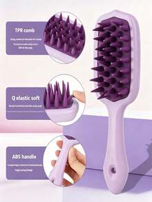 Silicone Scalp Scrubbing Brush Designed To Solve Incomplete Hair Cleansing And Nail Scratching, Soft Pointed Teeth Design Deeply Cleans Hair Roots Oil And Dandruff, Does Not Damage Scalp Or Scratch Nails, Massages Scalp During Hair Washing To Promote Circulation And Relieve Tension, Non-Slip Handle Easy To Grip, Waterproof Durable And Easy To Rinse, Dry And Wet Use, Hair Washing And Scalp Massage In One Step, Say Goodbye To Hygiene Risks Of Traditional Hair Washing, Easily Get A Refreshing Scalp, Multiple Colors Available, Essential Home Care Tool - Multicolor - View 8
