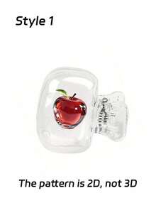 Crystal Apple Pattern Portable Toothbrush Case, Storage Box, Toothbrush Holder, Essential Bathroom Accessory For Home, Business Travel, Daily Use And Outdoor Trips, Spring/Summer Must-Have, Suitable For Couples, Back To School, Father's Day, Birthday Gift - Multicolor - View 13