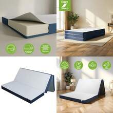 DR JOOHN Colchón Plegable Matrimonial 190x135x10 cm Diseño Portátil Confortable y practico Ideal para Cualquier Espacio Funda de Algodón-Poliéster con Cierre extraíble - Matrimonial 135 CM - Ver 1